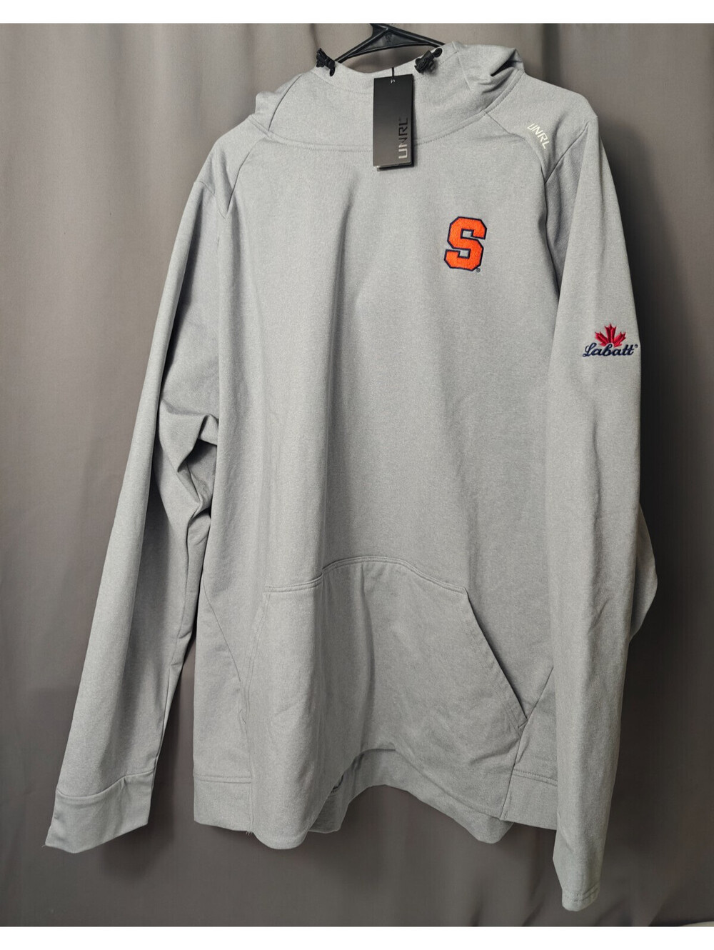 UNRL Syracuse Orange Labatt Crossover Hoodie II Heather Gray 3XL NWT